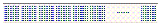 Figura 2 -: Matrizes pequenas são ligadas de modo a formar uma grande matriz de 144 x 8, conforme mostrado na figura.
