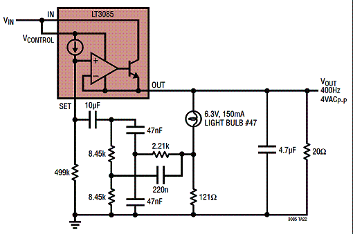 Figura 2- Oscilador de 400 Hz x 5 A
