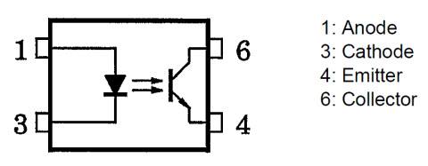 TLP383  Acoplador Óptico com Foto Transistor 
