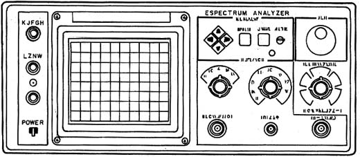 Um analisador de espectro de 1 a 1.000 MHz. 