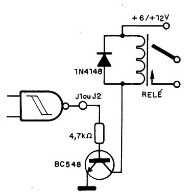    Figura 5 – Circuito de acionamento de relé
