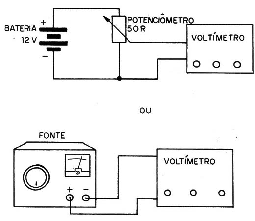 Figura 6 – ligação da fonte para ajuste
