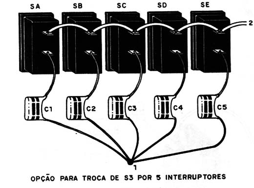 Figura 9 – Soldagem dos capacitores (os tipos mostrados de poliéster eram comuns na época em que o artigo foi escrito)
