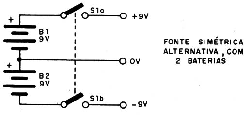    Figura 3 – Alimentando com duas baterias de 9 V
