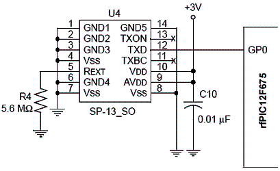 Configuração para o circuito sensor. 