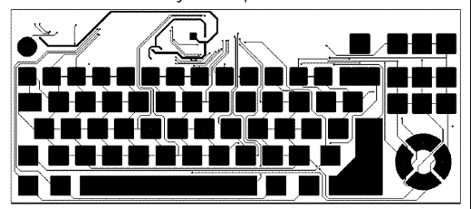 Placa de circuito impresso do teclado 