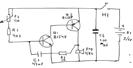 Figura 1 - Diagrama do oscilador telegráfico.

