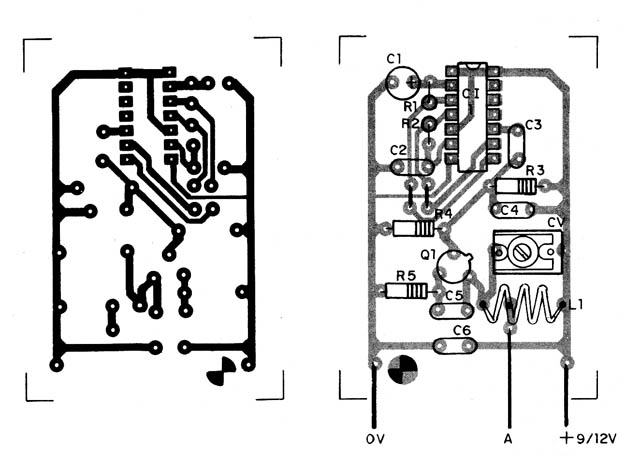    Figura 2 – Placa de circuito impresso para a montagem.
