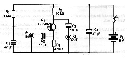 Figura 1 – Diagrama do pré-amplificador
