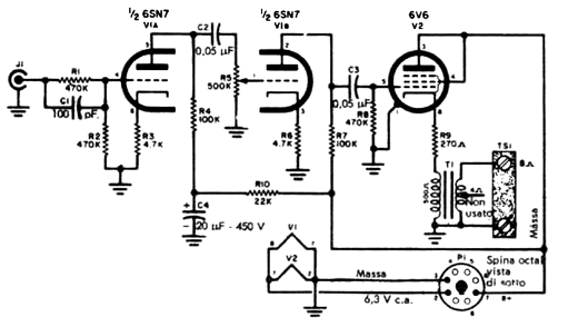  Pequeno Amplificador Valvulado 6L6
