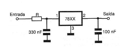 Figura 120 – Obtendo uma queda de tensão na entrada com a ajuda de um resistor
