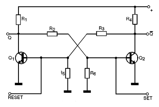 Figura 141 – Um flip-flop R-S com transistores NPN
