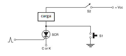 Figura 2 - Circuito usando um SCR.
