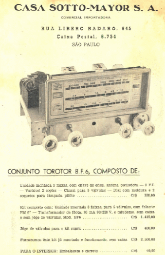 Figura 2 – Rádio em kit da casa Sotto-Mayor
