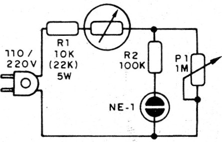    Figura 5 – Fotômetro com lâmpada neon
