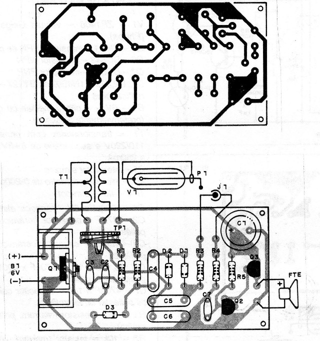 Figura 9 – Placa de circuito impresso para o circuito 2
