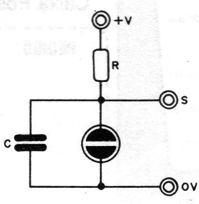 Figura 3 – oscilador de relaxação com lâmpada neon
