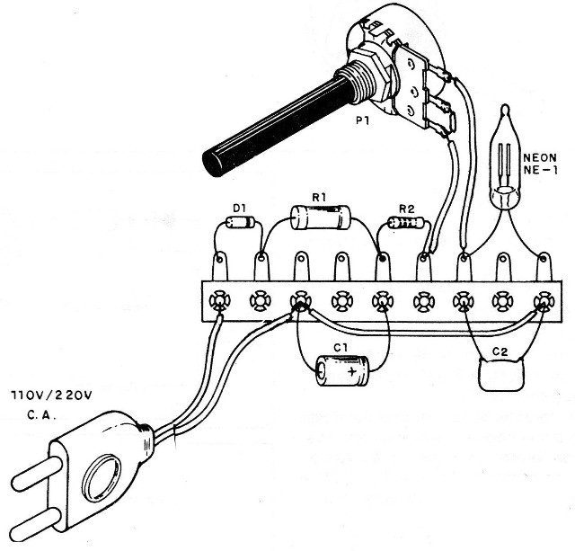    Figura 7 – Montagem do circuito em ponte de terminais

