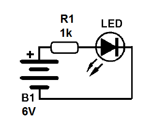 Figura 1 – Circuito para acender um LED
