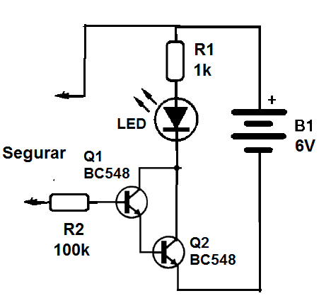   Figura 3 – Interruptor de toque Darlington
