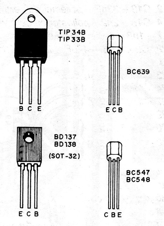 Pinagem dos transistores

