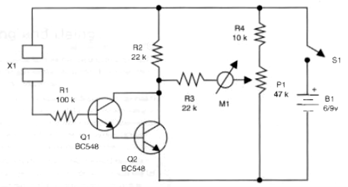 Figura 7 - Usando um par Darlington para aumentar o ganho
Figura 7 - Usando um par Darlington para aumentar o ganho