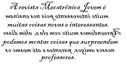 Figura 5 – Texto escrito com a codificação de Dirac.
