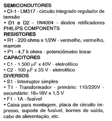 Lista de material