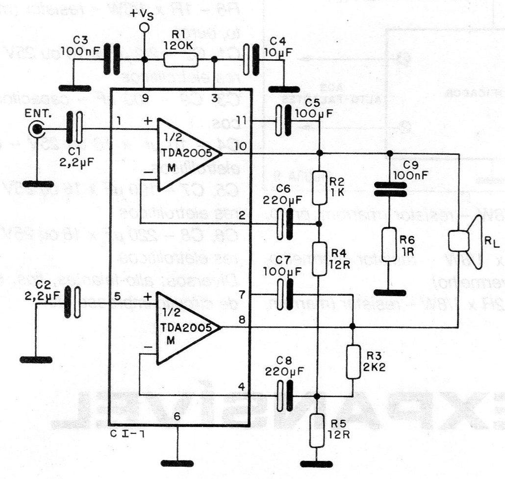 Figura 6 – Versão com dois integrados (um canal mostrado)
Figura 6 – Versão com dois integrados (um canal mostrado)