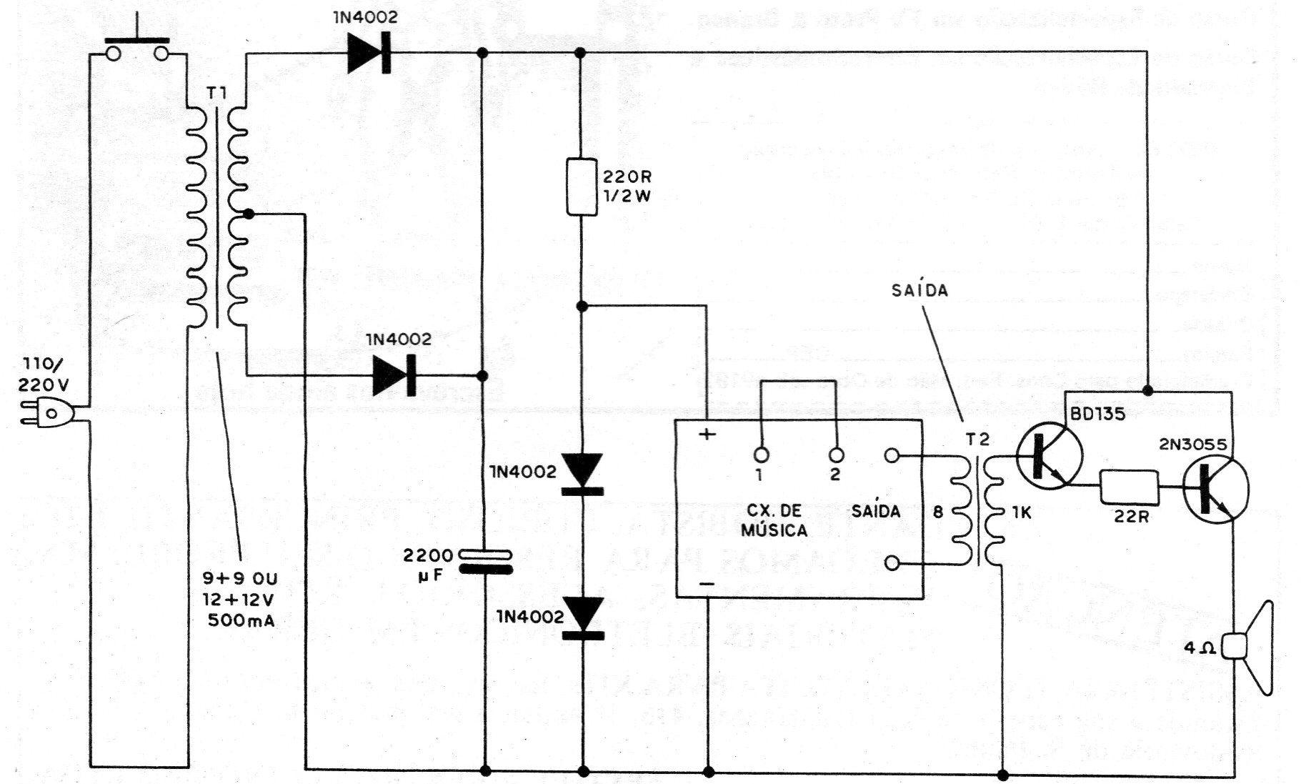 Figura 14 – Circuito para campainha Figura 14 – Circuito para campainha
