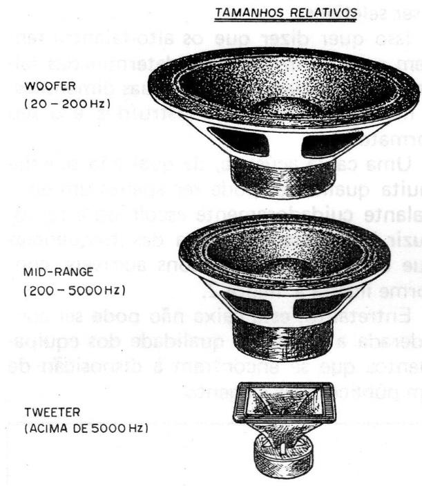 Figura 3 – Tipos de alto-falantes Figura 3 – Tipos de alto-falantes