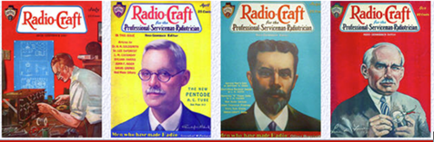 Figura 1 – Alguns exemplares da revista Hugo Gernsback disponíveis para download
