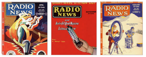 Figura 1 – Capas de edições antigas da Radio News
