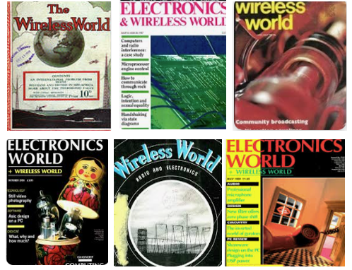    Figura 1 – Exemplares da Wireless World de diversas épocas

