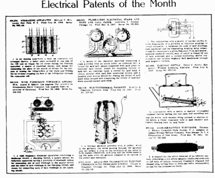 Figura 3 – Patentes mostradas na edição de 1908
