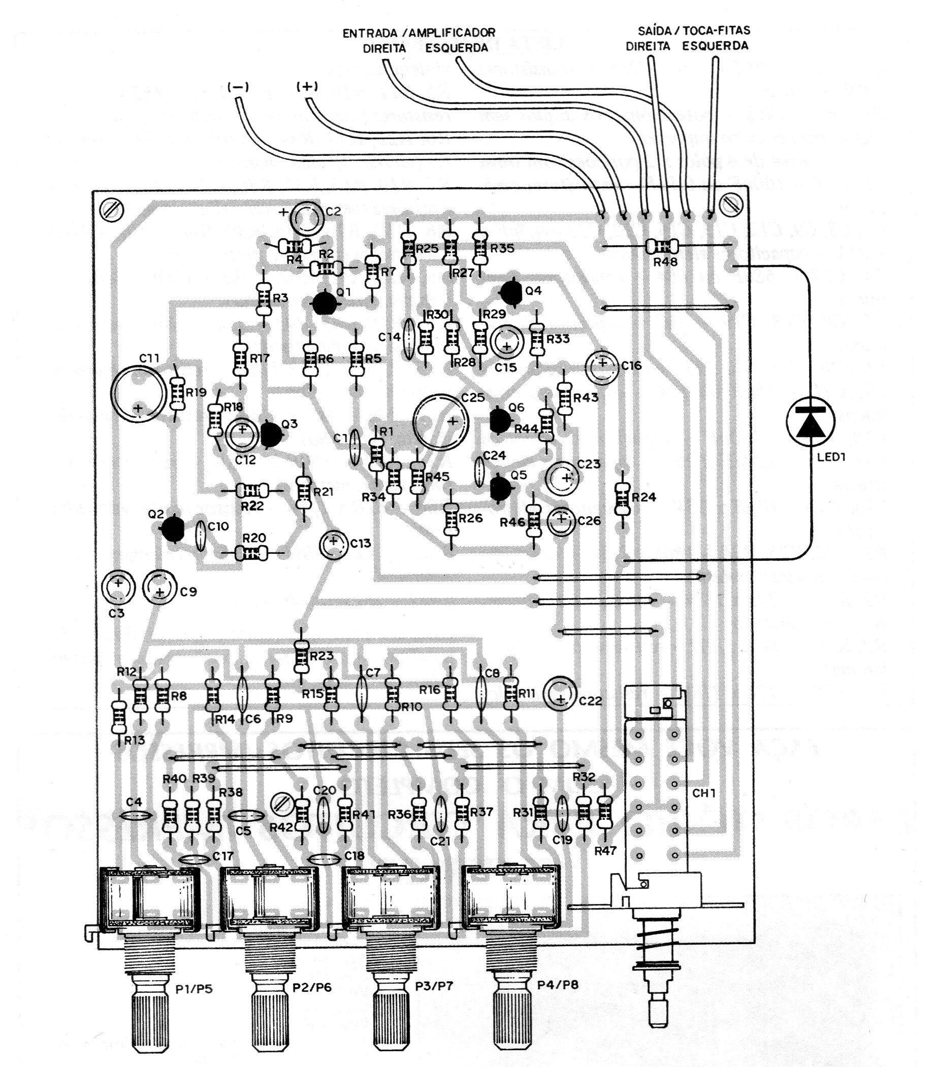 Placa para os dois canais Placa para os dois canais