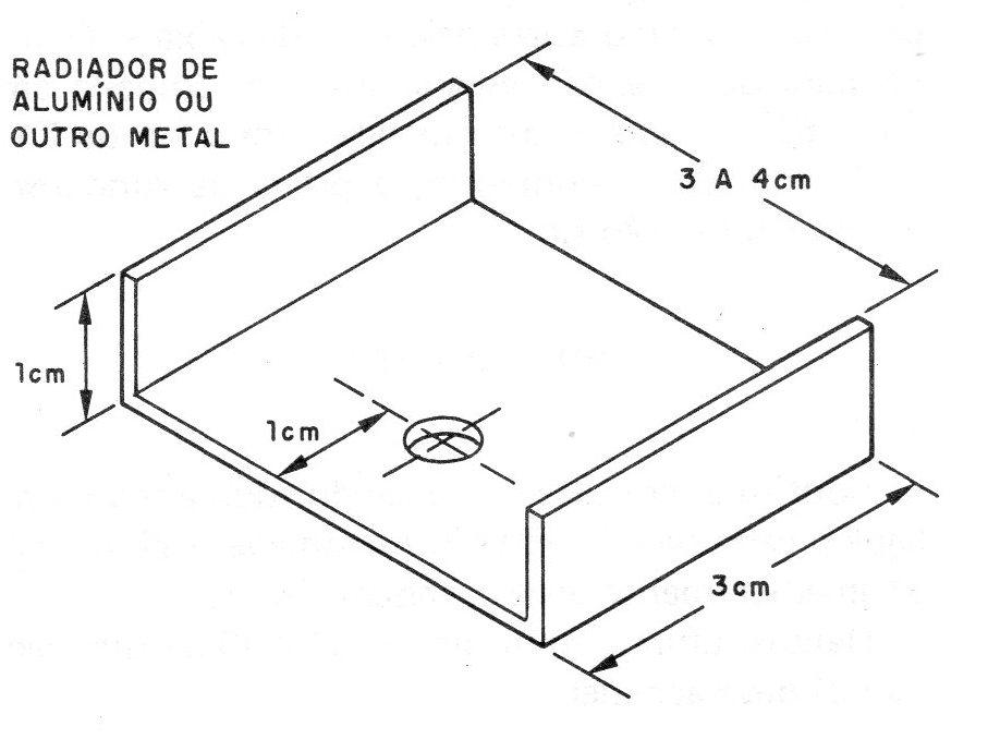 Figura 5 – Dissipador para o transistor Figura 5 – Dissipador para o transistor