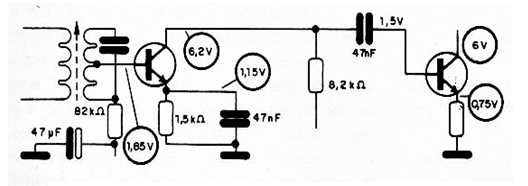 Figura 8 – Tensões indicadas num circuito (volts) Figura 8 – Tensões indicadas num circuito (volts)
