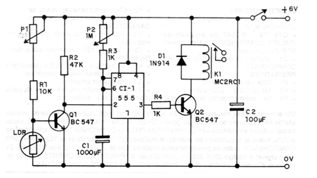 Figura 1 – Circuito do alarme de passagem. Figura 1 – Circuito do alarme de passagem.