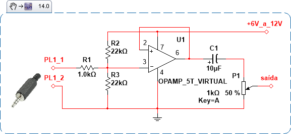 Figura 3 – Circuito com amplificador operacional
