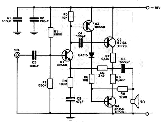  Amplificador Transistorizado de 5 W    