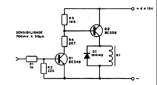  Driver de Relé de 2 Transistores 