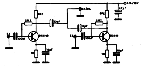  Mixer Préamplificador Transistorizado (BC548) 