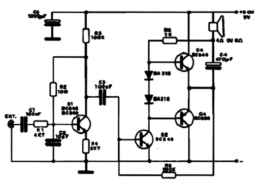  Amplificador Complementar BC548-BC558 