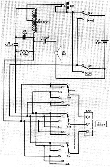 Esquema do Identificador de Transistores 