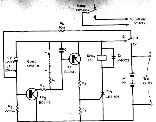  Alarme com Dois Transistores e SCR 