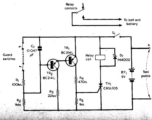  Alarme de Ultra Baixo Consumo com Dois Transistores e SCR 