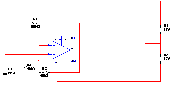 Figura 1 – Oscilador com o 741
