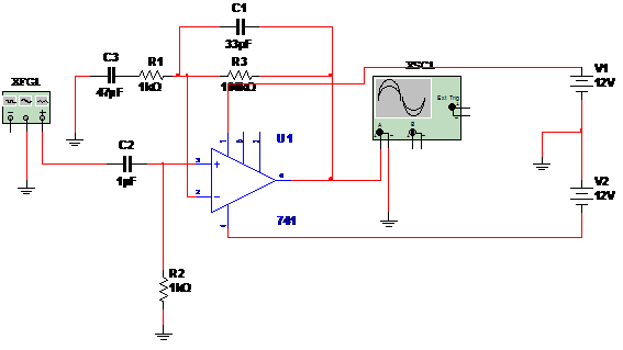    Figura 1 – Circuito do amplificador
